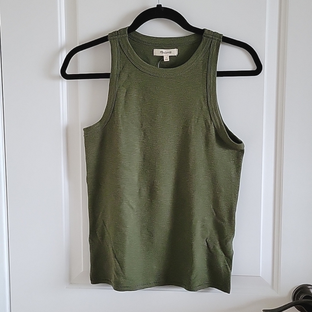 Madewell Green Westville Tank Top Small NWT